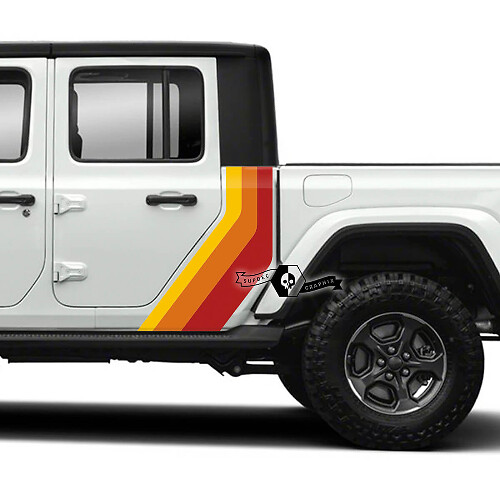 Paar Jeep Gladiator Rubicon Retro Vintage Türen Kotflügel Bettseite 4x4 Off-Road Rennstreifen Kit Sport Off Road 3 Farben
