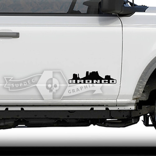 Valley Silhouette Seiten Tür Vinyl Aufkleber Sticker für Musclecar Pferd