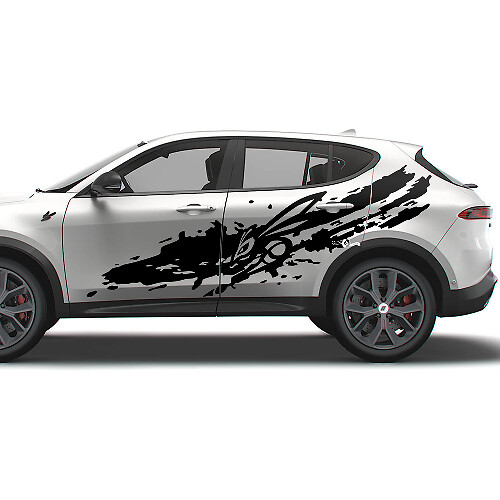 Hornet-Logo Schlammspritz-Stil Seiten-Vinyl-Dekor-Kit für Dodge Hornet