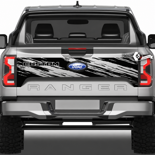 CUSTOM Mud Brush Tailgate Panel Heckklappe Vinylaufkleber für Ford Ranger