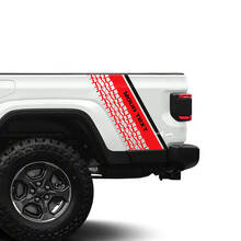 Individuelle Text-Reifenprofil-Heckseitenstreifen-Vinylaufkleber für Jeep Gladiator_3