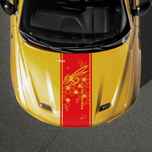 Honeycomb Hornet Motorhauben-Streifen Vinyl-Aufkleber für Dodge Hornet_3