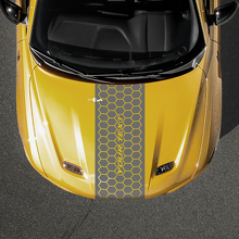Honeycomb-Stil Custom Text Motorhaubenstreifen Vinyl-Aufkleber für Dodge Hornet_2