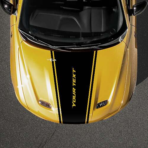 Verlaufender Umriss-Streifen mit individuellem Text Hood-Vinylaufkleber für Dodge Hornet