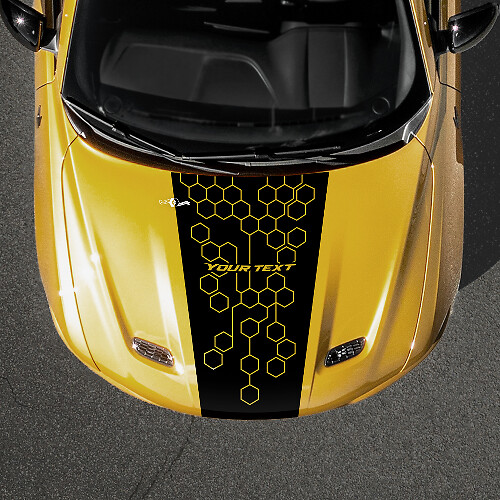 Honigwaben-Custom-Text-Motorhauben-Streifen-Aufkleber für Dodge Hornet