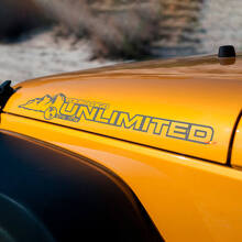 Unlimited Mountains Motorhauben Vinyl-Aufkleber Rubicon Sahara Wrangler_2