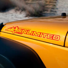 Unlimited Mountains Motorhauben Vinyl-Aufkleber Rubicon Sahara Wrangler_3