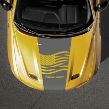 USA-Flagge & individueller Text Motorhauben-Vinylaufkleber für Dodge Hornet_2