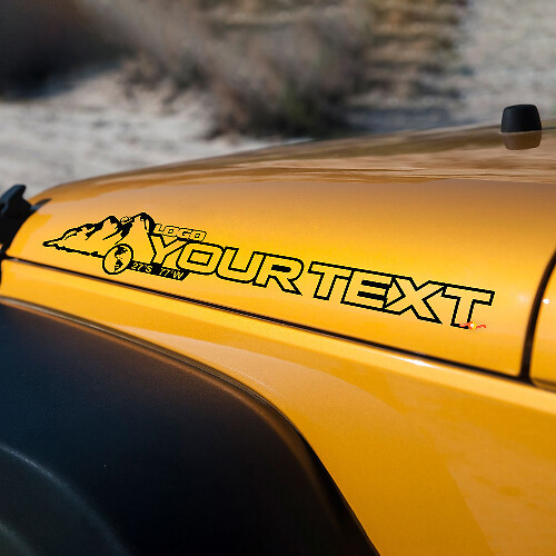 Mountains Style Motorhauben-Vinylaufkleber Rubicon Sahara Wrangler