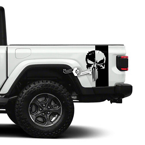 Paar Jeep Gladiator Side Punisher Aufkleber, Vinyl-Grafikstreifen
