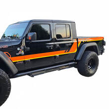 Paar Jeep Gladiator Seitentüren, Bett, Kotflügel, Streifen-Stil, Vinyl-Aufkleber, Grafik-Set, 2 Farben
 2