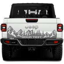 Individuelle Aufkleber Mountain Forest für die Heckklappe des Jeep Gladiator_2
