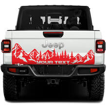Individuelle Aufkleber Mountain Forest für die Heckklappe des Jeep Gladiator_3