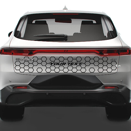Benutzerdefinierter Text Honigwaben-Stil Heckklappenblende Vinylaufkleber für Dodge Hornet