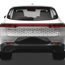 Benutzerdefinierter Text Honigwaben-Stil Heckklappenblende Vinylaufkleber für Dodge Hornet_2