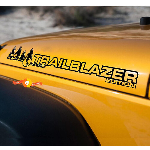 Trailblazer Edition Motorhaubenaufkleber Set für Jeep Wrangler