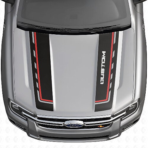 Doppeltes Custom Motorhauben-Streifen Vinyl-Aufkleber-Set für Musclecar Ranger