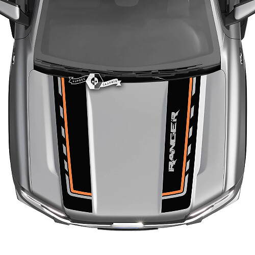 Doppelter Haubenstreifen Vinyl-Aufkleber-Set für Musclecar Ranger