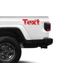 Benutzerdefinierte Text Berge Seiten Vinyl Aufkleber Sticker für Jeep Gladiator 3