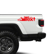 Benutzerdefinierte Text-Mountain-Style-Seitenvinylaufkleber für Jeep Gladiator_3