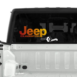 Jeep Gladiator Heckscheibenflagge USA Pferd Aufkleber Vinyl Grafik Streifen
