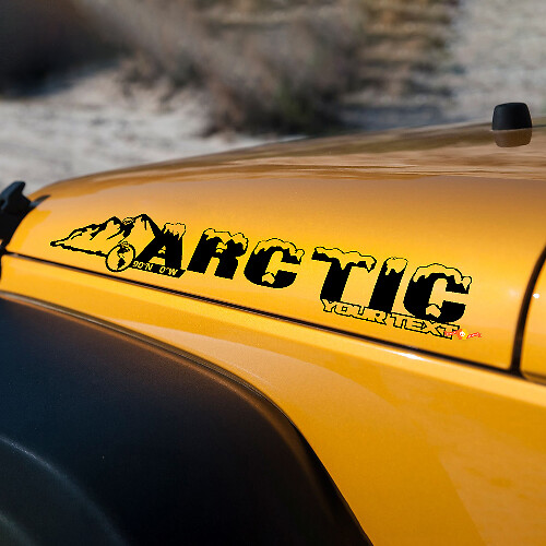 Arctic Motorhauben-Vinylaufkleber für Jeep Wrangler Rubicon Sahara