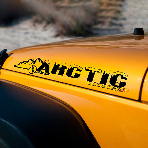 Arctic Mountain Motorhauben-Vinylaufkleber für Jeep Wrangler