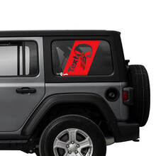 Paar Jeep Wrangler Unlimited Seitentür-Fenster-Punisher-Aufkleber, Vinyl-Grafikstreifen
 3