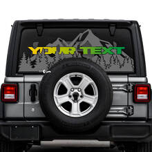 Jeep Wrangler Unlimited Heckfenster Berge Wald Aufkleber Aufkleber Vinyl Grafiken
 2