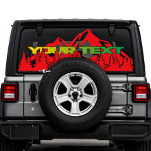 Jeep Wrangler Unlimited Heckfenster Berge Wald Aufkleber Aufkleber Vinyl Grafiken
 3