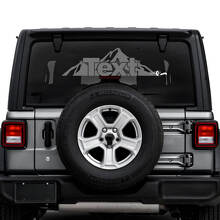 Jeep Wrangler Unlimited Heckfenster-Berge-Aufkleber, Vinyl-Grafiken
 2