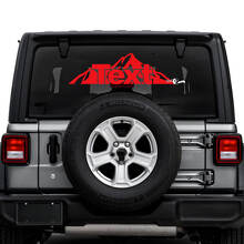 Jeep Wrangler Unlimited Heckfenster-Berge-Aufkleber, Vinyl-Grafiken
 3