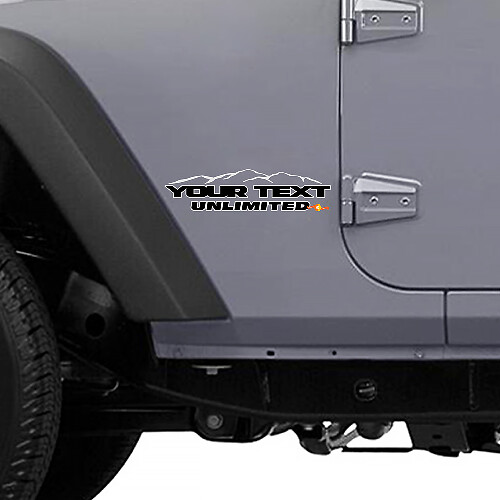 Mountains Style Seiten-Vinylaufkleber für Jeep Wrangler Unlimited