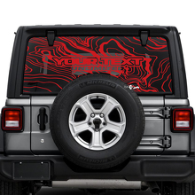 Jeep Wrangler Unlimited Topografische Karte Logo-Aufkleber für die Heckscheibe, Vinyl-Grafiken
 3