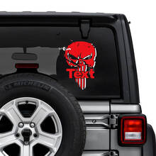 Jeep Wrangler Unlimited Heckscheibe Punisher Shadow Aufkleber Aufkleber Vinyl Grafiken 2 Farben
 2