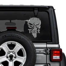 Jeep Wrangler Unlimited Heckscheibe Punisher Shadow Aufkleber Aufkleber Vinyl Grafiken 2 Farben
 3