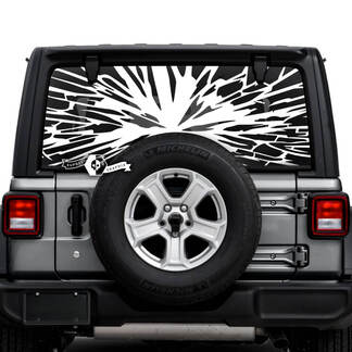 Jeep Wrangler Unlimited Web-Logo-Aufkleber für die Heckscheibe, Vinyl-Grafiken
