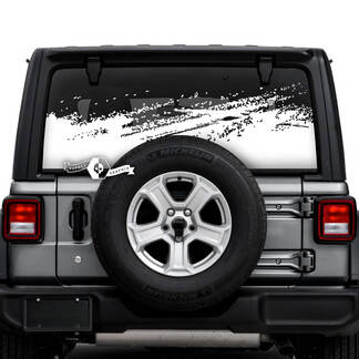 Jeep Wrangler Unlimited Heckscheiben-Geometrie-Linien-Logo-Aufkleber, Vinyl-Grafiken
