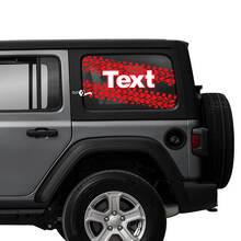 Paar Jeep Wrangler Unlimited Seitentür-Fenster-Reifenspur-Aufkleber, Jeep-Logo, Vinyl-Grafiken, 2 Farben
 2