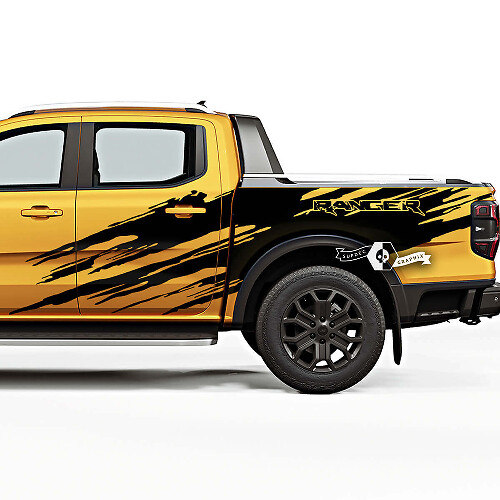 Zerstörtes Mud Splash Seiten-Grafik-Vinyl-Decal-Kit für Musclecar Ranger_1