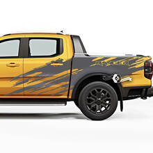 Paar Ford Ranger Raptor Destroyed Splash Mud Logo Türen Bettseite Vinyl Aufkleber Aufkleber
 2