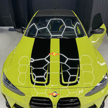 2021+ BMW M4 M3 G80 G82 G83 Motorhaube CSL Style Vinyl Aufkleber Aufkleber 1
 2