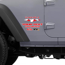 Sahara 6,1L V8 Mountain Style Seiten-Vinylaufkleber für Jeep Wrangler Unlimited_3