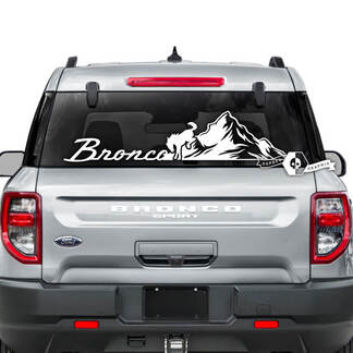 Ford Bronco Heckfenster-Berge-Logo, Schlammstreifen, grafische Aufkleber
