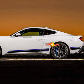Paar Ford Mustang GT California Seitentürstreifen Rocker Panel Aufkleber Vinyl Aufkleber Streifen 2 Farben
