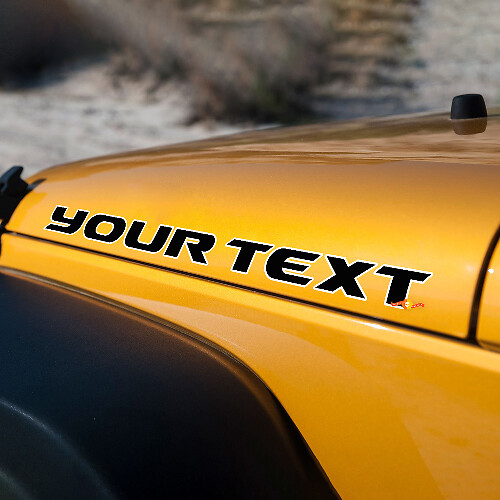 Kontur-Schriftzug Motorhauben Vinyl-Aufkleber für Jeep Wrangler 1