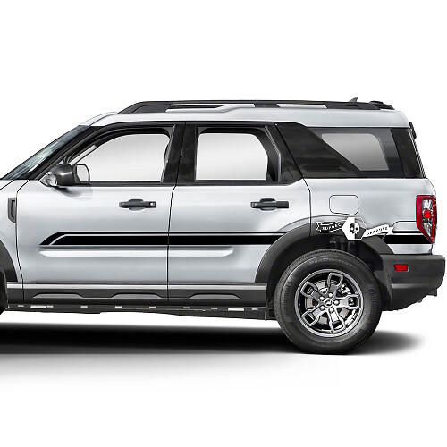 2x Ford Bronco Doors Side Fender Trim Line Decals Aufkleber
