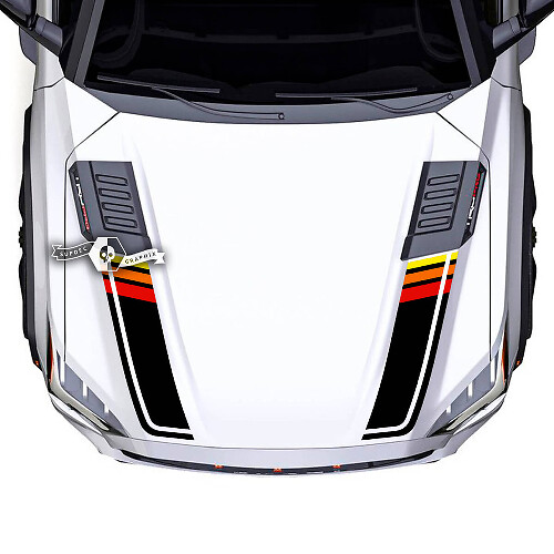 Toyota Sequoia Hood Retro Vintage Classic Colors Trim Vinyl Aufkleber Aufkleber passend für Toyota Sequoia Spilled
