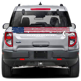 Ford Bronco Tailgate Bed Trim Stripe USA Flag Dazzle Paint Destroyed Wrap Aufkleber Aufkleber 2 Farben
