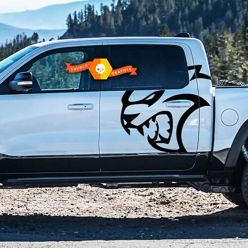 Hellcat Logo Seitenaufkleber-Kit für Dodge Ram 1500 TRX
